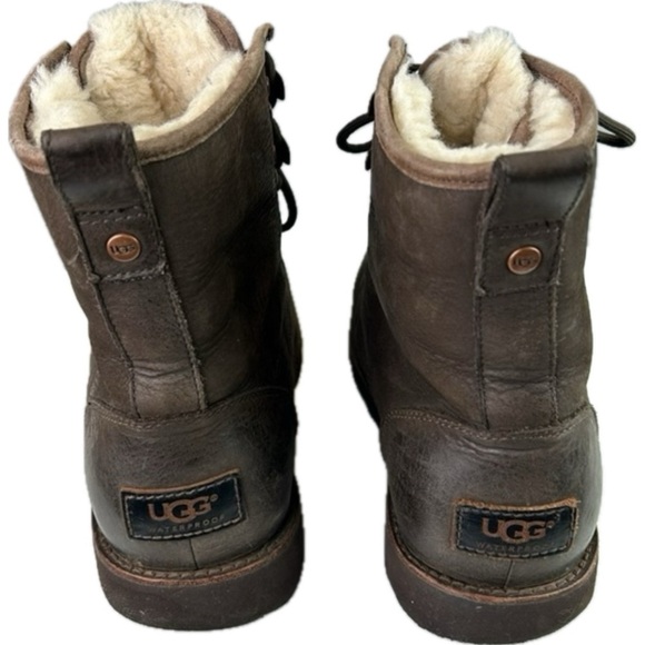 UGG Men\'s Hannen UGGpure-Lined Leather Waterproof Combat Boots main image 10